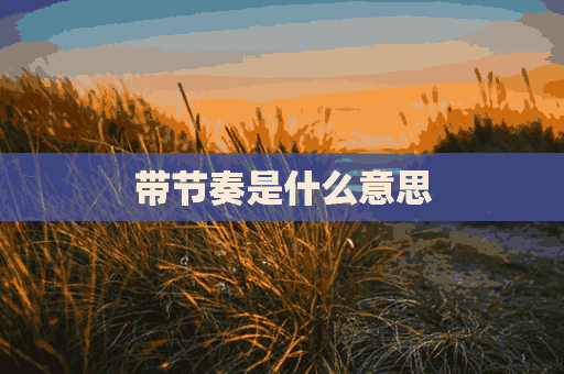 带节奏是什么意思(直播间带节奏是什么意思)